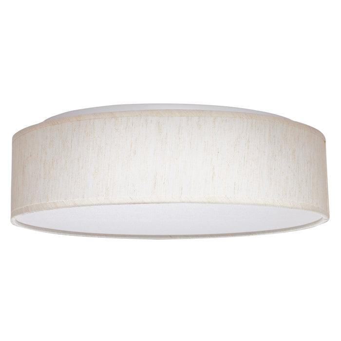 LED Flush Mount in Beige Fabric