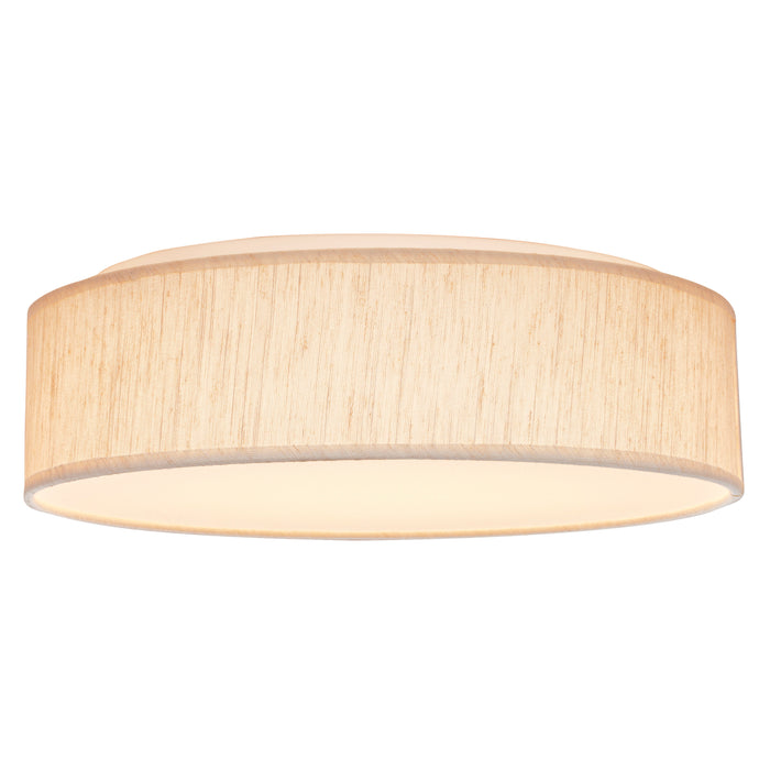 LED Flush Mount in Beige Fabric