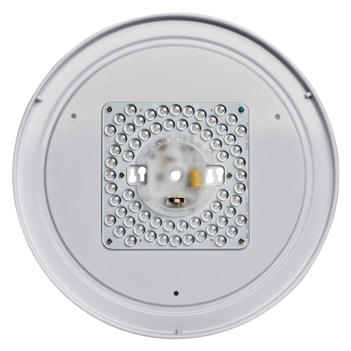 LED Flush Mount in Beige Fabric