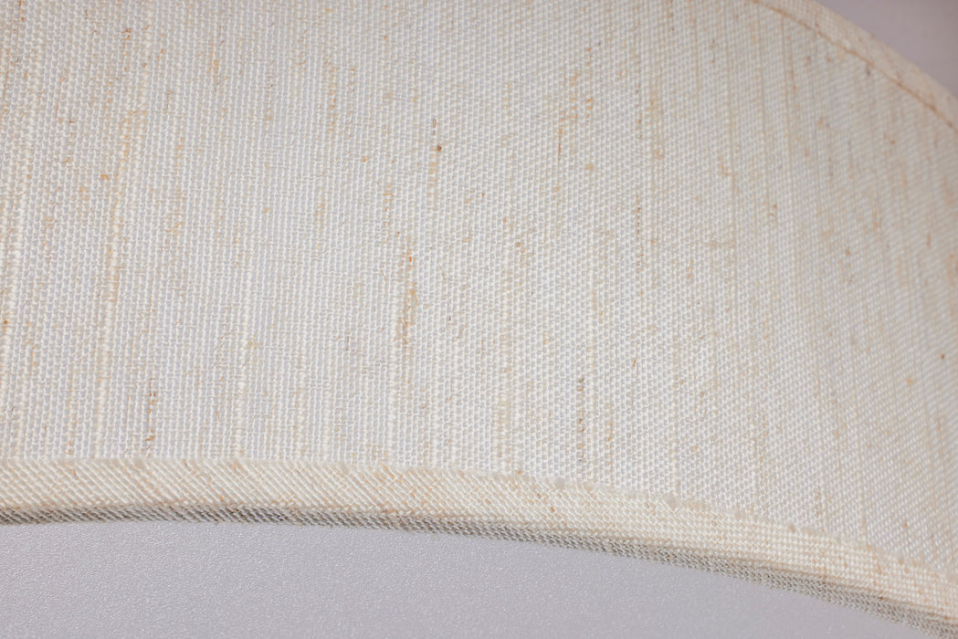 LED Flush Mount in Beige Fabric