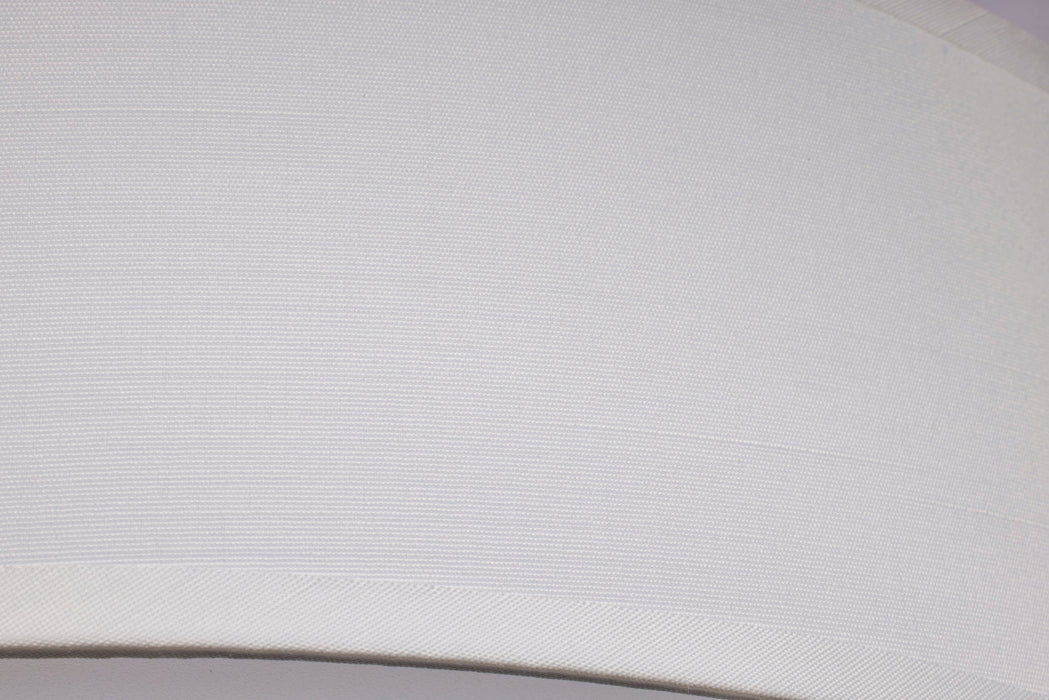 LED Flush Mount in White Fabric