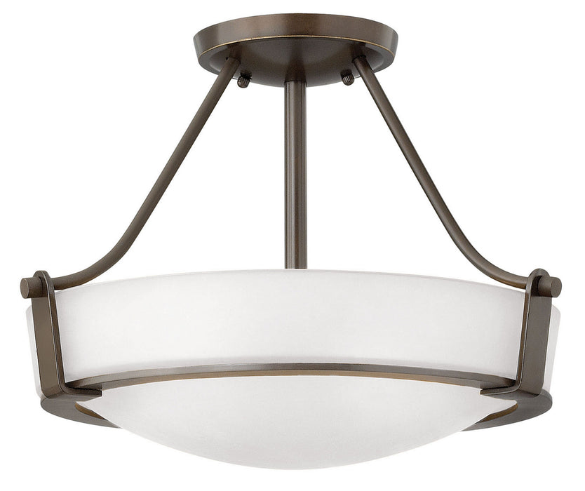 Myhouse Lighting Hinkley - 3220OB-WH - LED Semi-Flush Mount - Hathaway - Olde Bronze