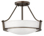 Myhouse Lighting Hinkley - 3220OB-WH - LED Semi-Flush Mount - Hathaway - Olde Bronze