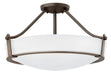 Myhouse Lighting Hinkley - 3221OB-WH - LED Semi-Flush Mount - Hathaway - Olde Bronze