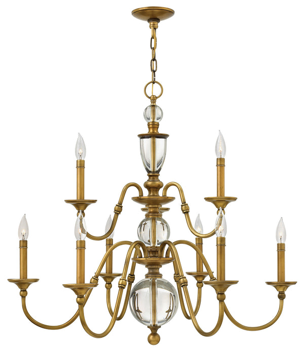 Myhouse Lighting Hinkley - 4958HB - LED Foyer Pendant - Eleanor - Heritage Brass