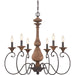 Myhouse Lighting Quoizel - ABN5006RK - Six Light Chandelier - Auburn - Rustic Black