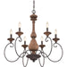 Myhouse Lighting Quoizel - ABN5006RK - Six Light Chandelier - Auburn - Rustic Black