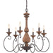 Myhouse Lighting Quoizel - ABN5006RK - Six Light Chandelier - Auburn - Rustic Black