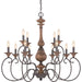 Myhouse Lighting Quoizel - ABN5012RK - 12 Light Chandelier - Auburn - Rustic Black