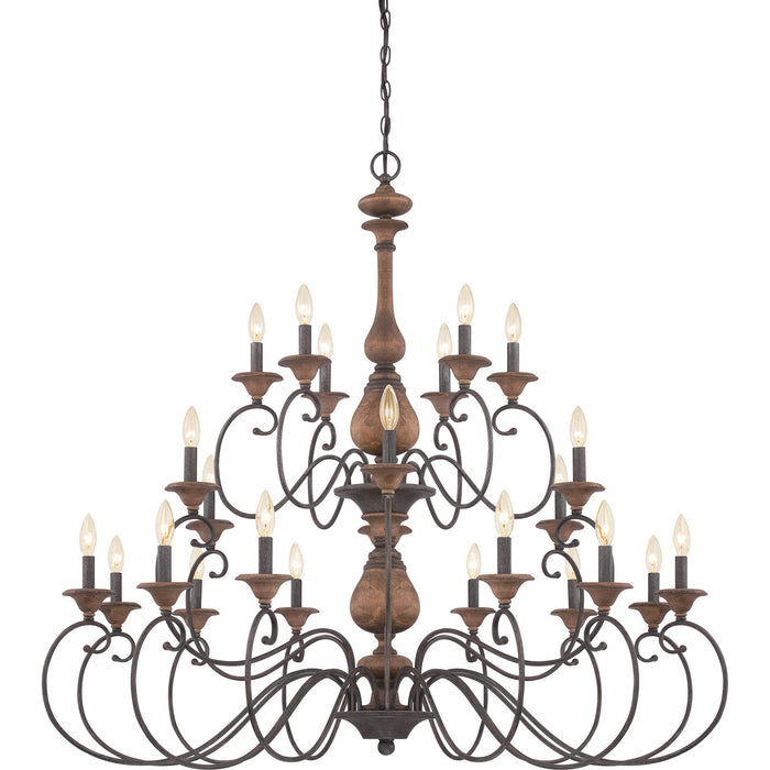 Myhouse Lighting Quoizel - ABN5024RK - 24 Light Chandelier - Auburn - Rustic Black