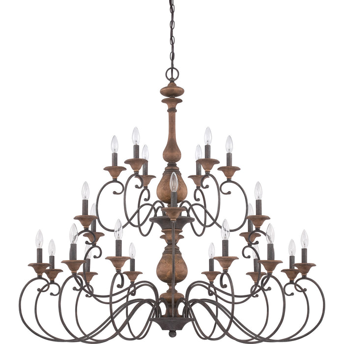 Myhouse Lighting Quoizel - ABN5024RK - 24 Light Chandelier - Auburn - Rustic Black