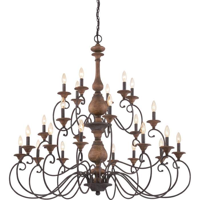 Myhouse Lighting Quoizel - ABN5024RK - 24 Light Chandelier - Auburn - Rustic Black