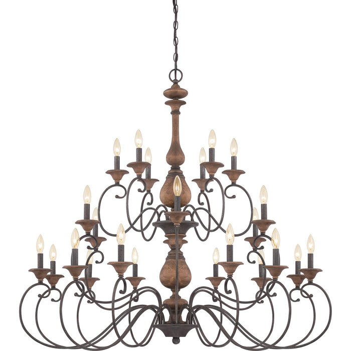 Myhouse Lighting Quoizel - ABN5024RK - 24 Light Chandelier - Auburn - Rustic Black