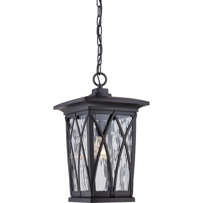 Myhouse Lighting Quoizel - GVR1910K - One Light Outdoor Hanging Lantern - Grover - Mystic Black