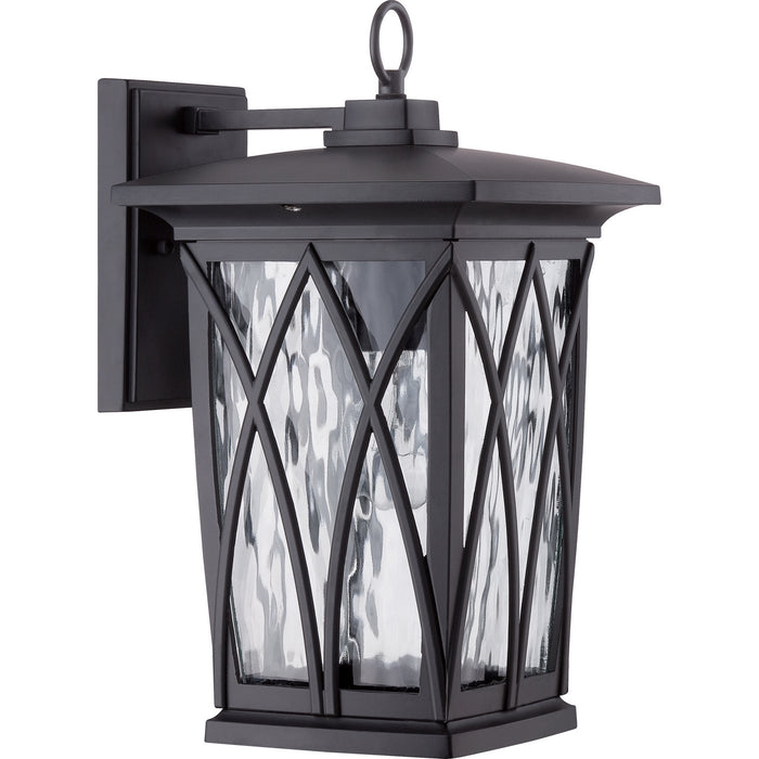 Myhouse Lighting Quoizel - GVR8408K - One Light Outdoor Wall Lantern - Grover - Mystic Black