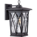 Myhouse Lighting Quoizel - GVR8408K - One Light Outdoor Wall Lantern - Grover - Mystic Black