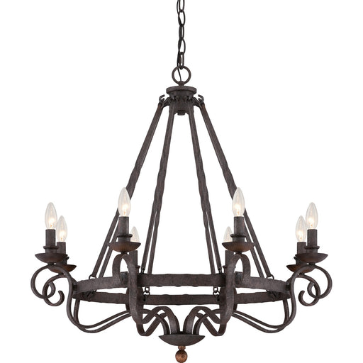 Myhouse Lighting Quoizel - NBE5008RK - Eight Light Chandelier - Noble - Rustic Black