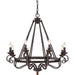 Myhouse Lighting Quoizel - NBE5008RK - Eight Light Chandelier - Noble - Rustic Black