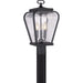 Myhouse Lighting Quoizel - PRV9009K - Three Light Outdoor Post Lantern - Province - Mystic Black