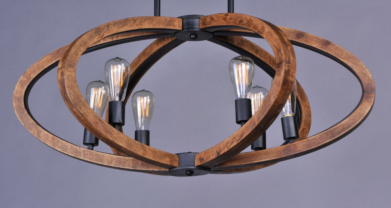 Myhouse Lighting Maxim - 20915APAR - Six Light Pendant - Bodega Bay - Anthracite