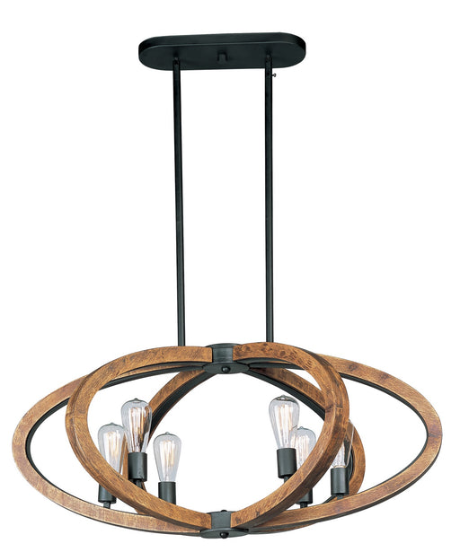 Myhouse Lighting Maxim - 20915APAR - Six Light Pendant - Bodega Bay - Anthracite