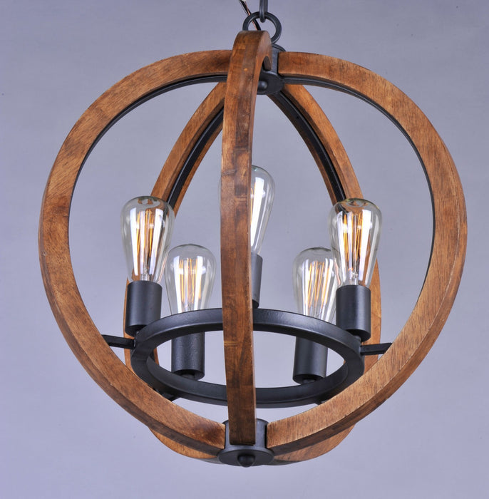 Myhouse Lighting Maxim - 20917APAR - Five Light Chandelier - Bodega Bay - Anthracite