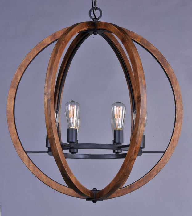 Myhouse Lighting Maxim - 20918APAR - Six Light Chandelier - Bodega Bay - Anthracite