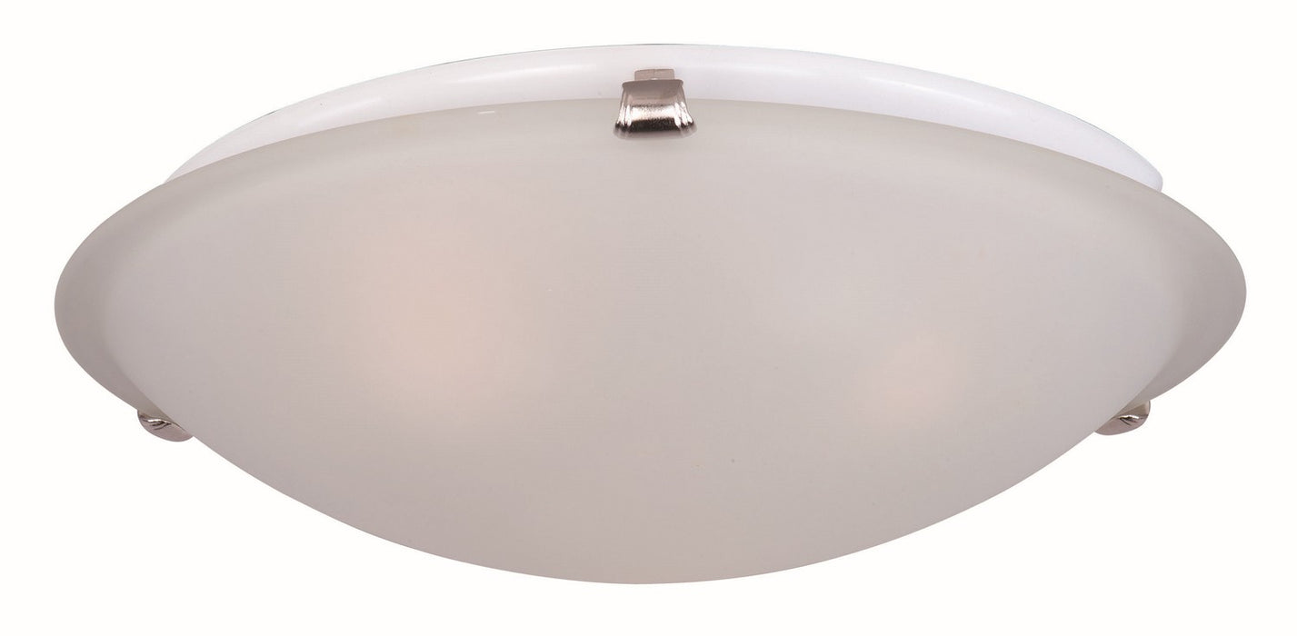 Myhouse Lighting Maxim - 2681FTSN - Three Light Flush Mount - Malaga - Satin Nickel