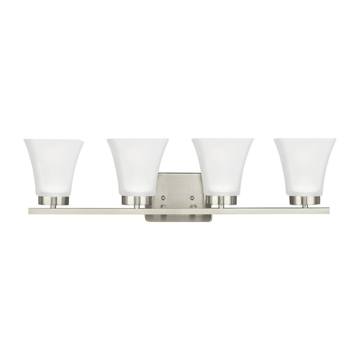 Myhouse Lighting Generation Lighting - 4411604-962 - Four Light Wall / Bath - Bayfield - Brushed Nickel