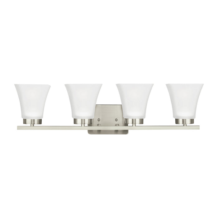 Myhouse Lighting Generation Lighting - 4411604-962 - Four Light Wall / Bath - Bayfield - Brushed Nickel