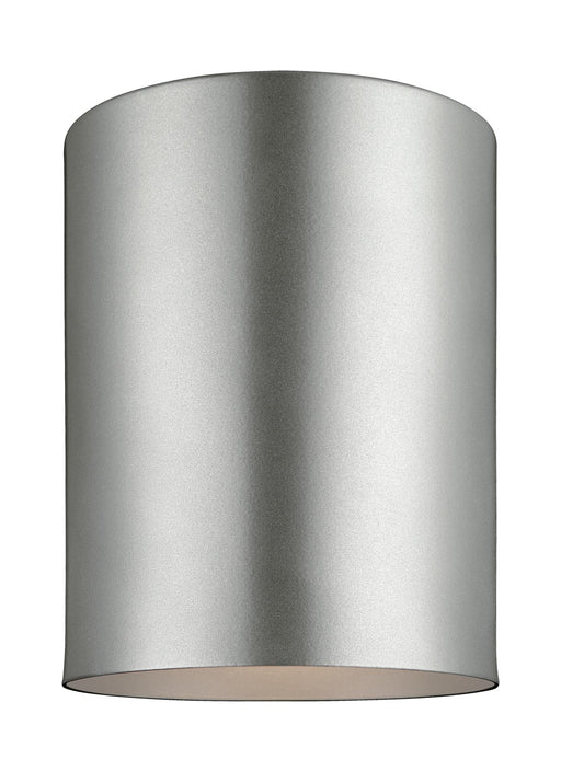 Myhouse Lighting Visual Comfort Studio - 7813801-753 - One Light Outdoor Flush Mount - Outdoor Cylinders - Painted Brushed Nickel