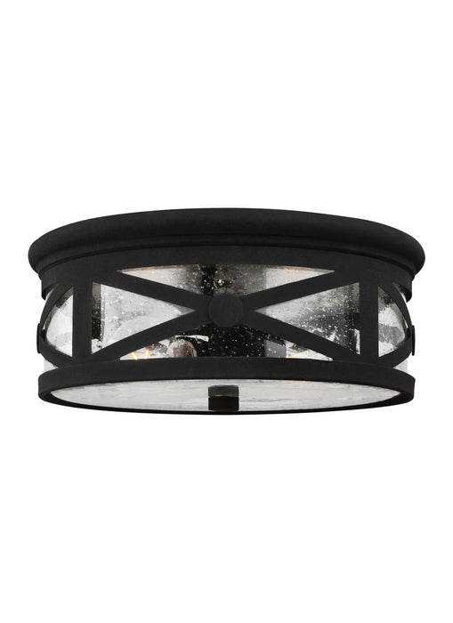 Myhouse Lighting Generation Lighting - 7821402-12 - Two Light Outdoor Flush Mount - Outdoor Ceiling - Black