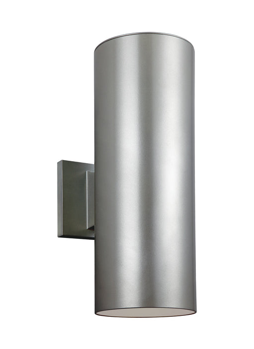 Myhouse Lighting Visual Comfort Studio - 8313802-753 - Two Light Outdoor Wall Lantern - Outdoor Cylinders - Painted Brushed Nickel