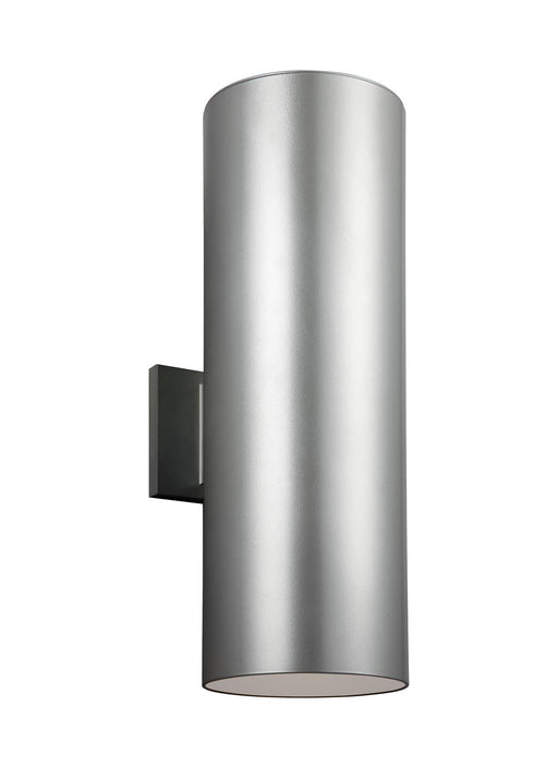 Myhouse Lighting Visual Comfort Studio - 8313902-753 - Two Light Outdoor Wall Lantern - Outdoor Cylinders - Painted Brushed Nickel