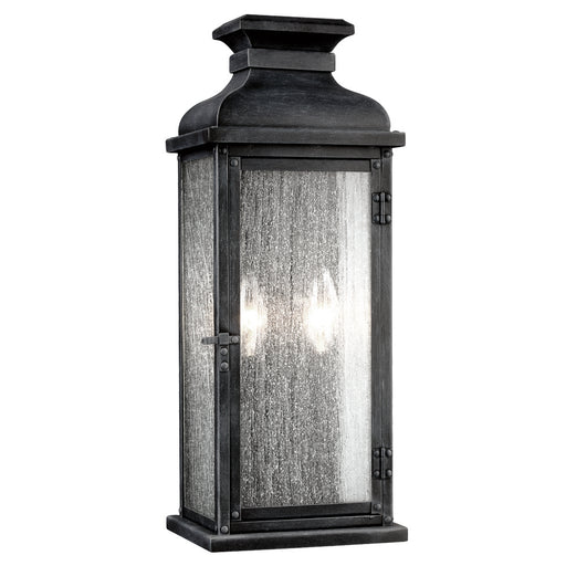 Myhouse Lighting Visual Comfort Studio - OL11101DWZ - Two Light Lantern - Pediment - Dark Weathered Zinc