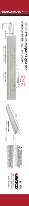LED Under Cabinet Light Bar in White