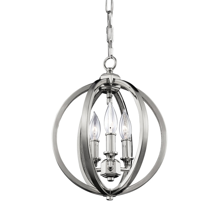 Myhouse Lighting Visual Comfort Studio - F3059/3PN - Three Light Pendant - Corinne - Polished Nickel