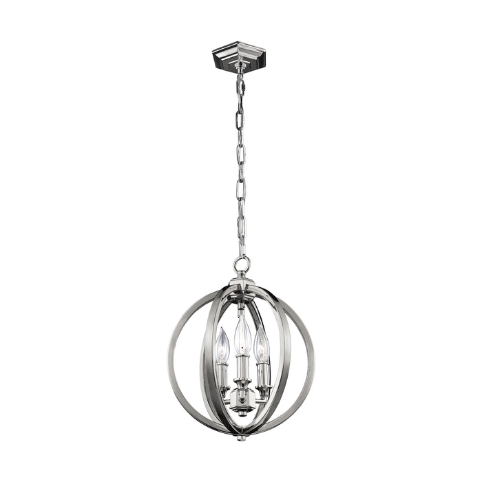 Myhouse Lighting Visual Comfort Studio - F3059/3PN - Three Light Pendant - Corinne - Polished Nickel