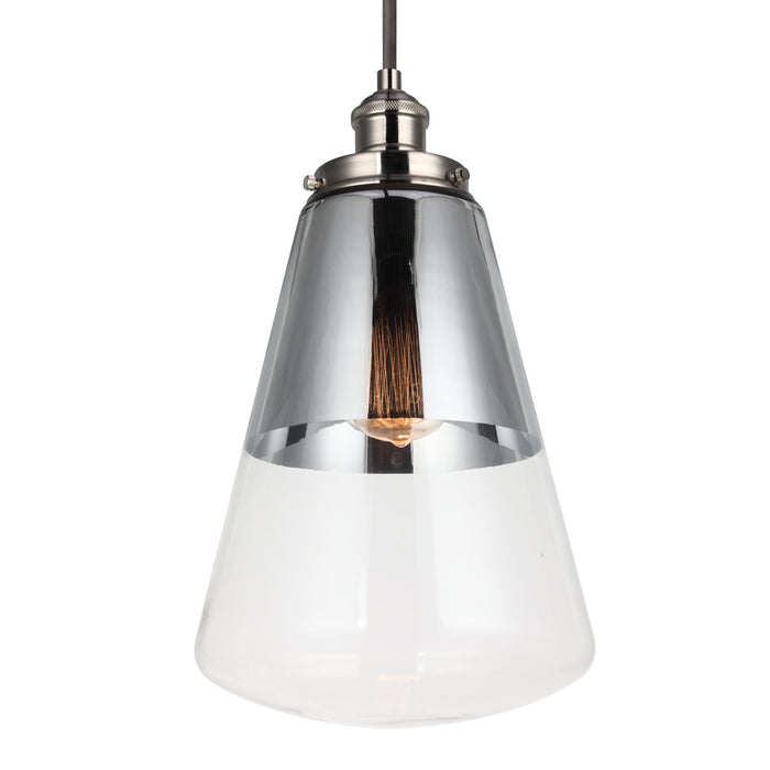 Myhouse Lighting Visual Comfort Studio - P1373PN - One Light Pendant - Waveform - Polished Nickel