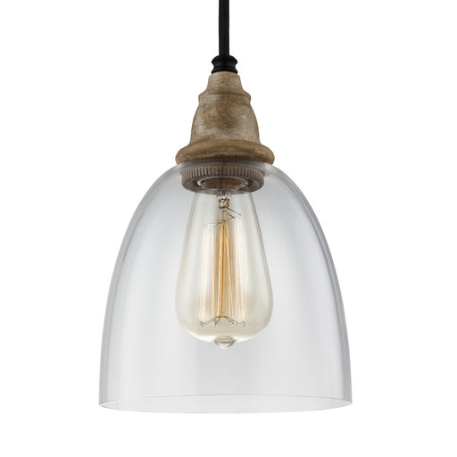 Myhouse Lighting Generation Lighting - P1394DFW/DWZ - One Light Pendant - Matrimonio - Driftwood / Dark Weathered Zinc