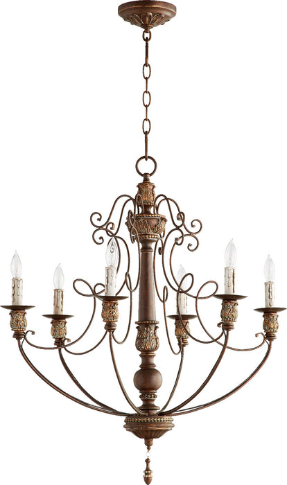 Myhouse Lighting Quorum - 6106-6-39 - Six Light Chandelier - Salento - Vintage Copper