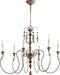 Myhouse Lighting Quorum - 6006-6-39 - Six Light Chandelier - Salento - Vintage Copper