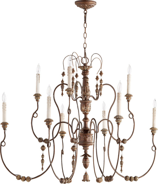 Myhouse Lighting Quorum - 6206-9-39 - Nine Light Chandelier - Salento - Vintage Copper