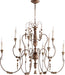 Myhouse Lighting Quorum - 6206-9-39 - Nine Light Chandelier - Salento - Vintage Copper