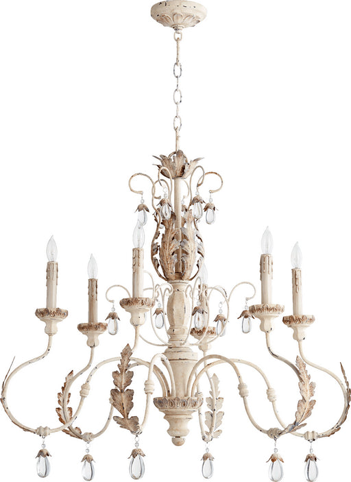 Myhouse Lighting Quorum - 6444-6-70 - Six Light Chandelier - Venice - Persian White