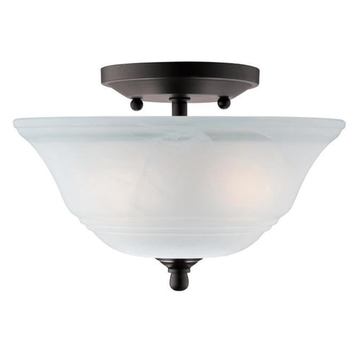 Myhouse Lighting Westinghouse Lighting - 6622300 - Two Light Semi-Flush Mount - Wensley - Oil Rubbed Bronze