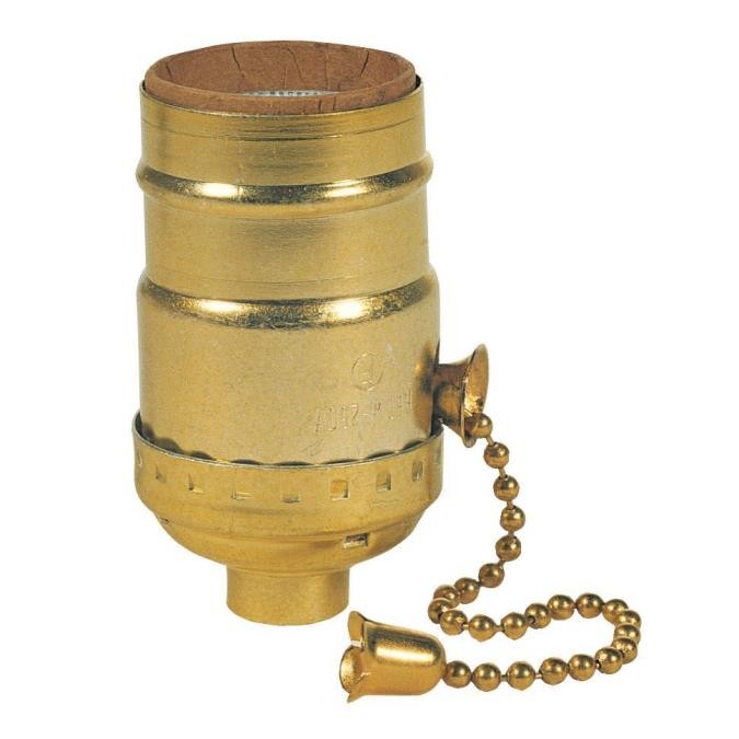 Myhouse Lighting Westinghouse Lighting - 7043100 - 3-Way Pull Chain Socket - Pull Chain Socket - Brass-Plated
