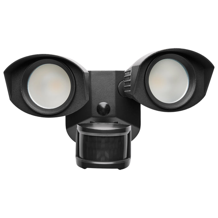 LED Dual Head Security Light in Black