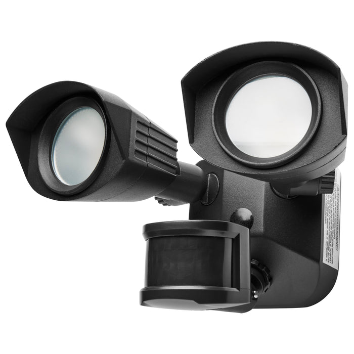 LED Dual Head Security Light in Black