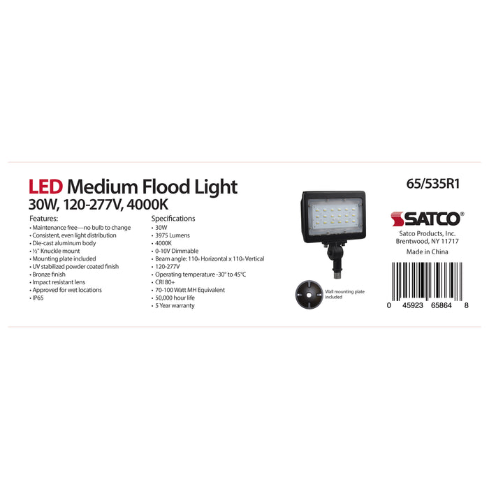 LED Flood Light in Bronze